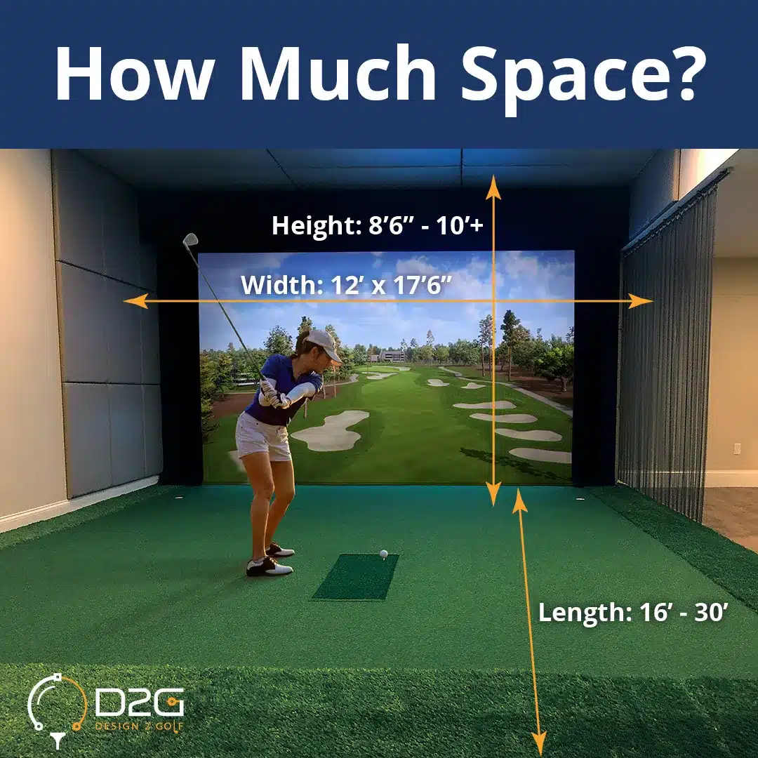 golf simulator dimensions